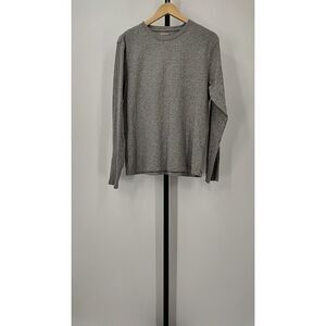 Quince Men 100% Organic Cotton Slub Long Sleeve Tee Gray Sleeved Top M